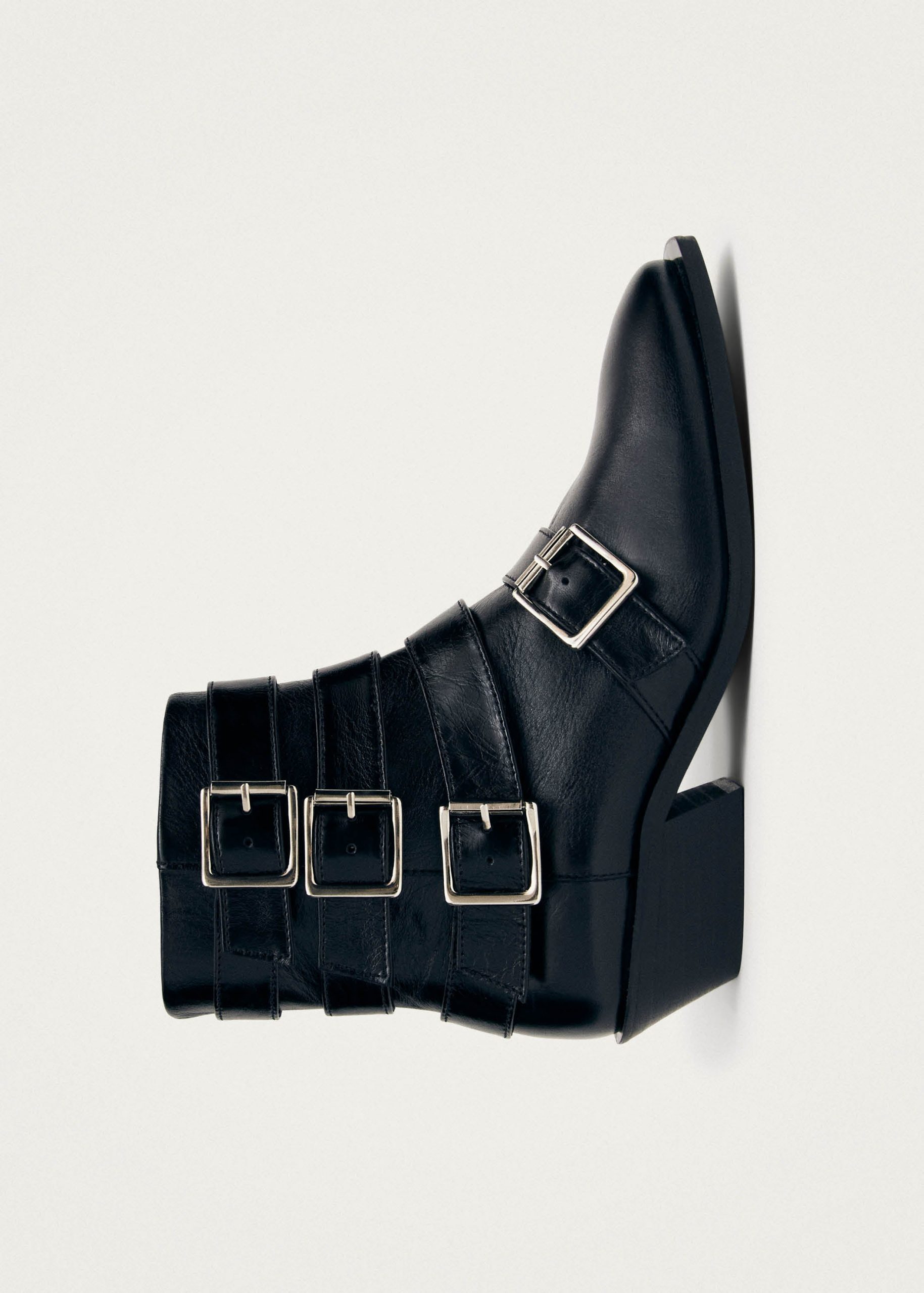 Eras Black Leather Ankle Boots - Image 5