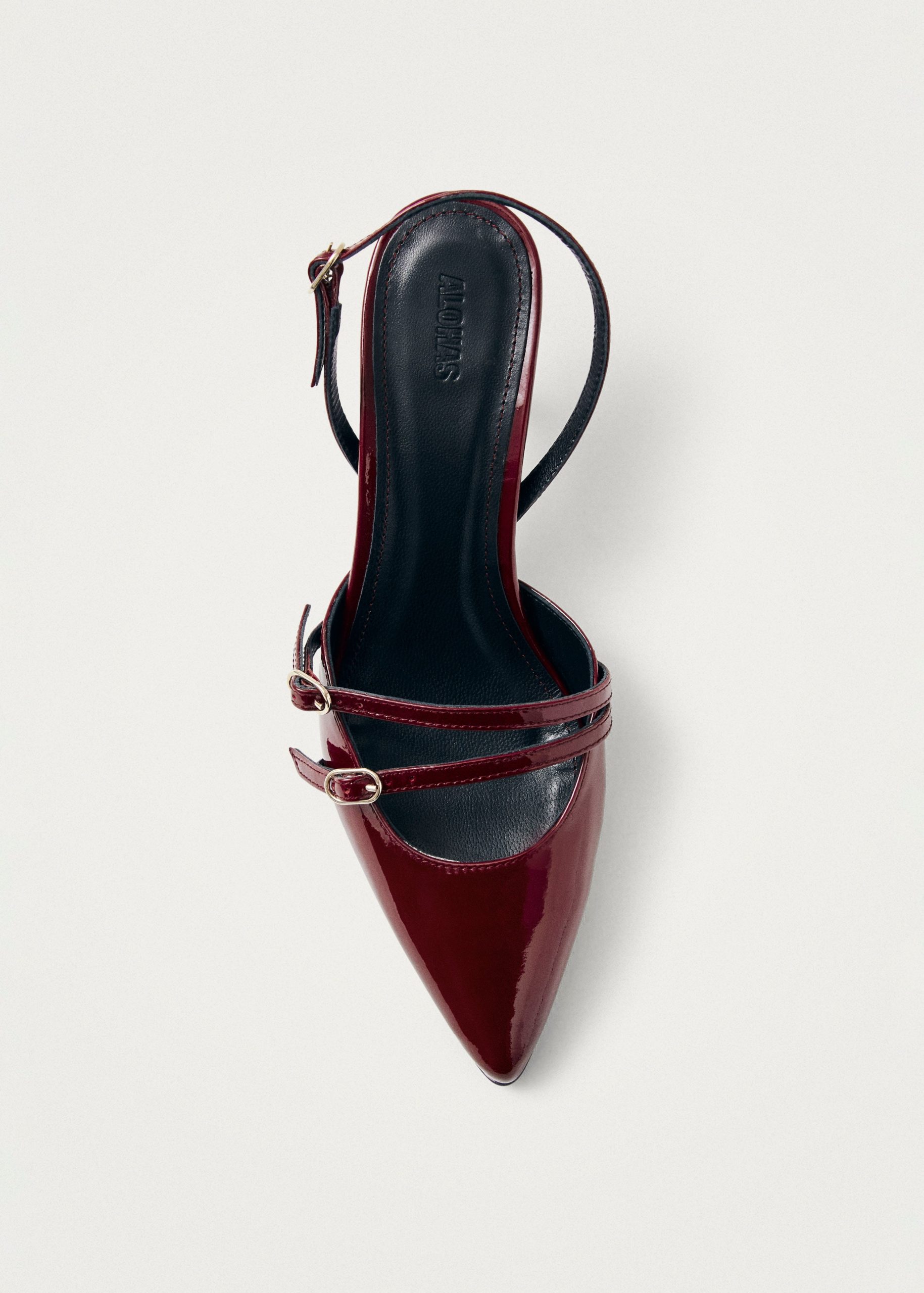 Joelle Burgundy Patent Leather Pumps - Image 4