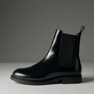 Lanz Black Leather Ankle Boots