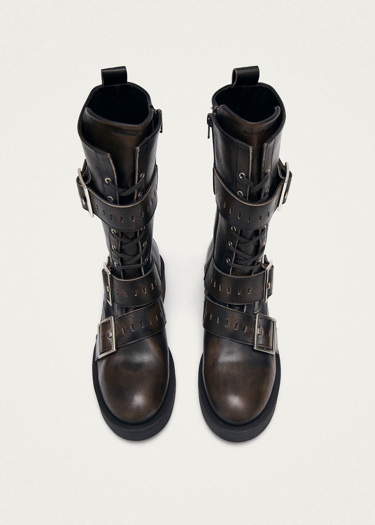 Avril Brushed Brown Leather Ankle Boots - Image 4