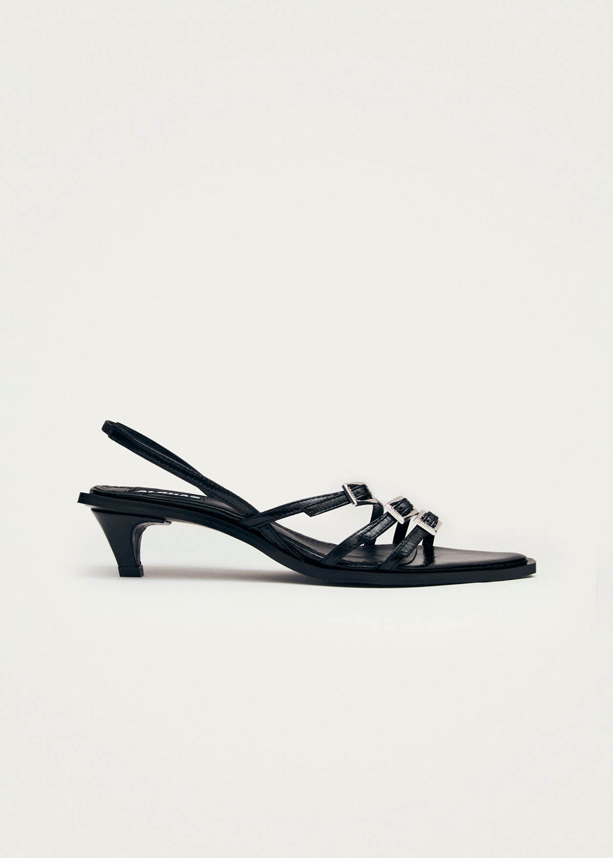 Britney Black Leather Sandals