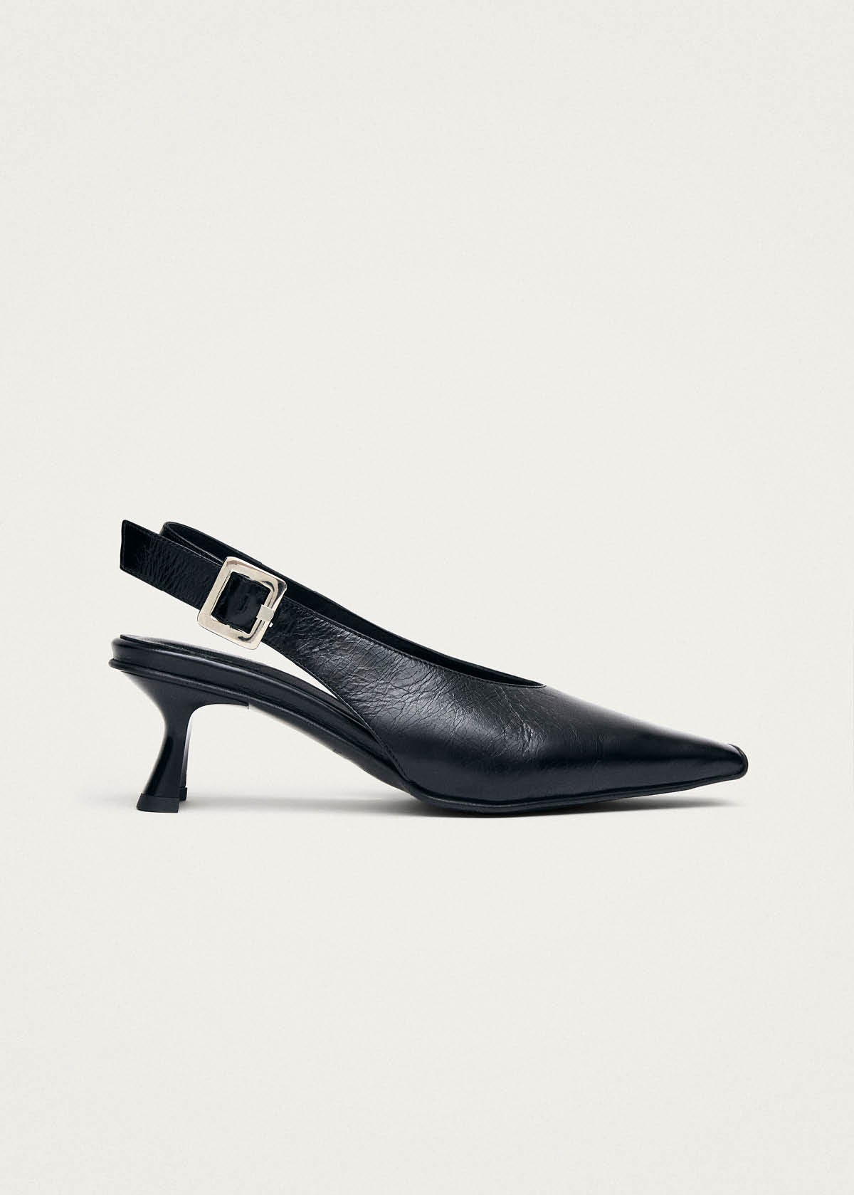 Cendra Rift Black Leather Pumps