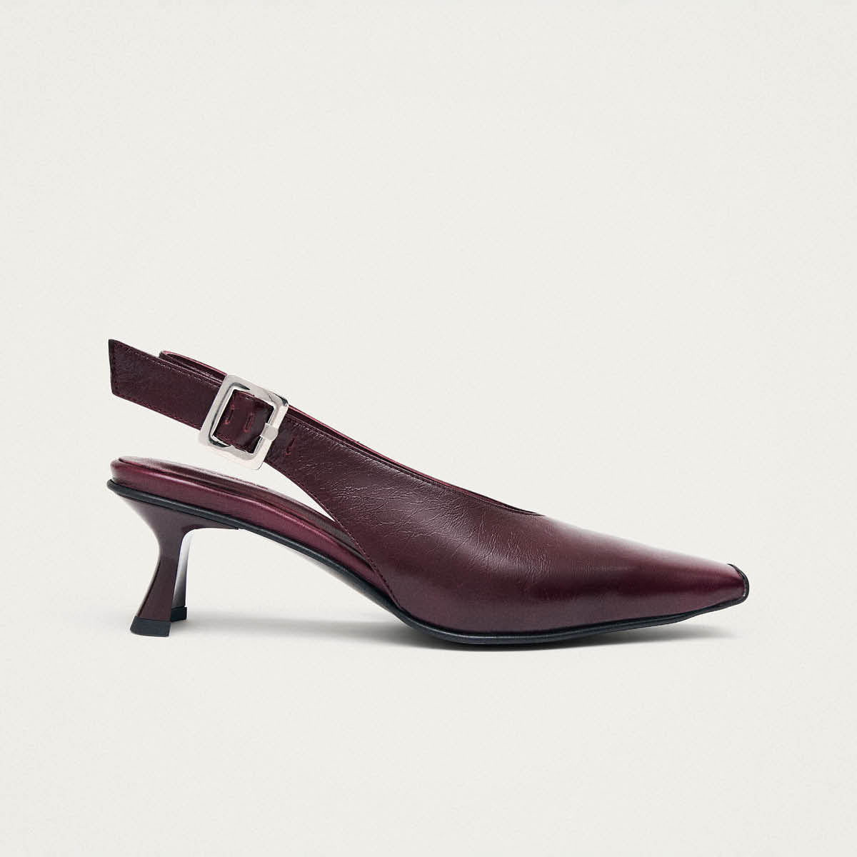 Cendra Rift Burgundy Leather Pumps - Image 3