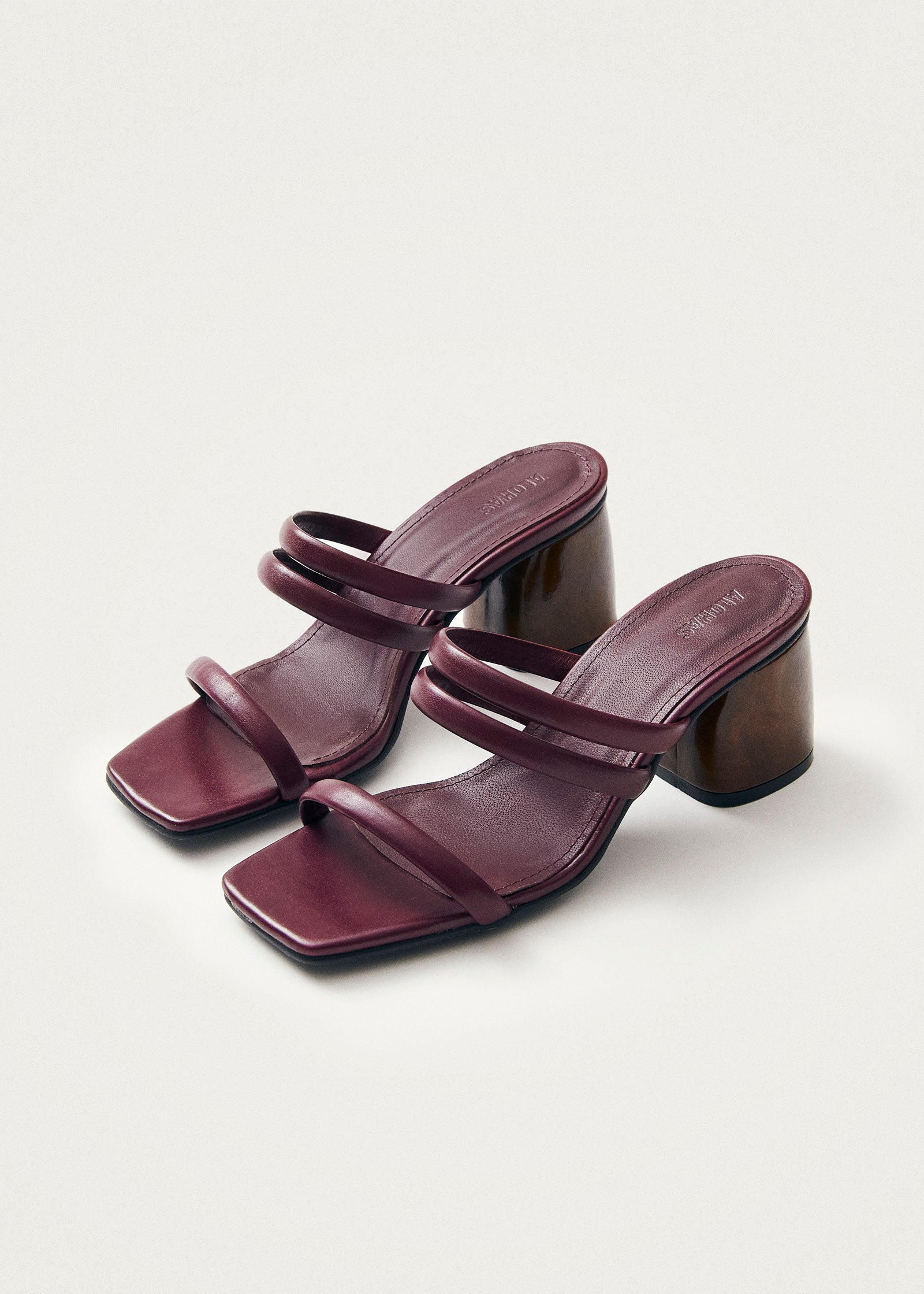 Indiana Bare Burgundy Leather Sandals - Image 2