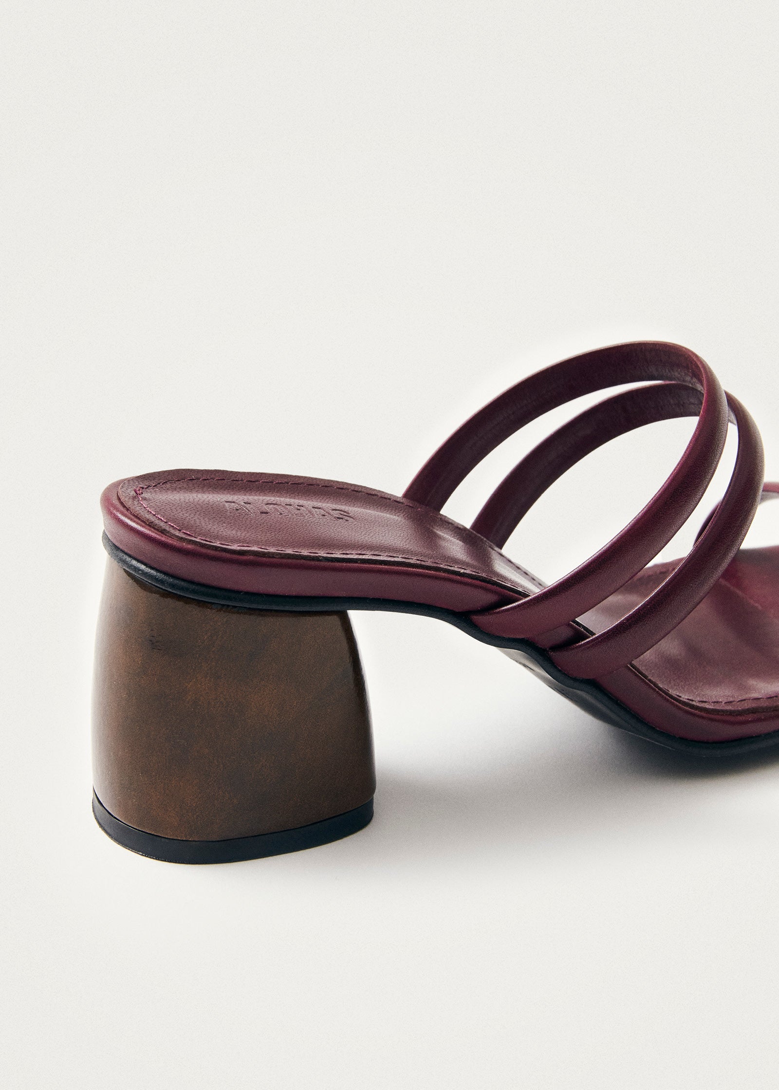 Indiana Bare Burgundy Leather Sandals - Image 8