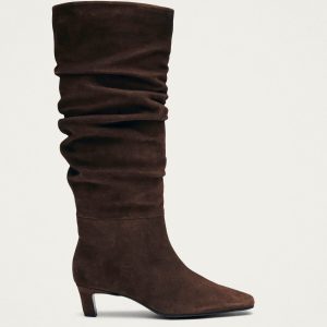 Kalila Suede Brown Leather Boots