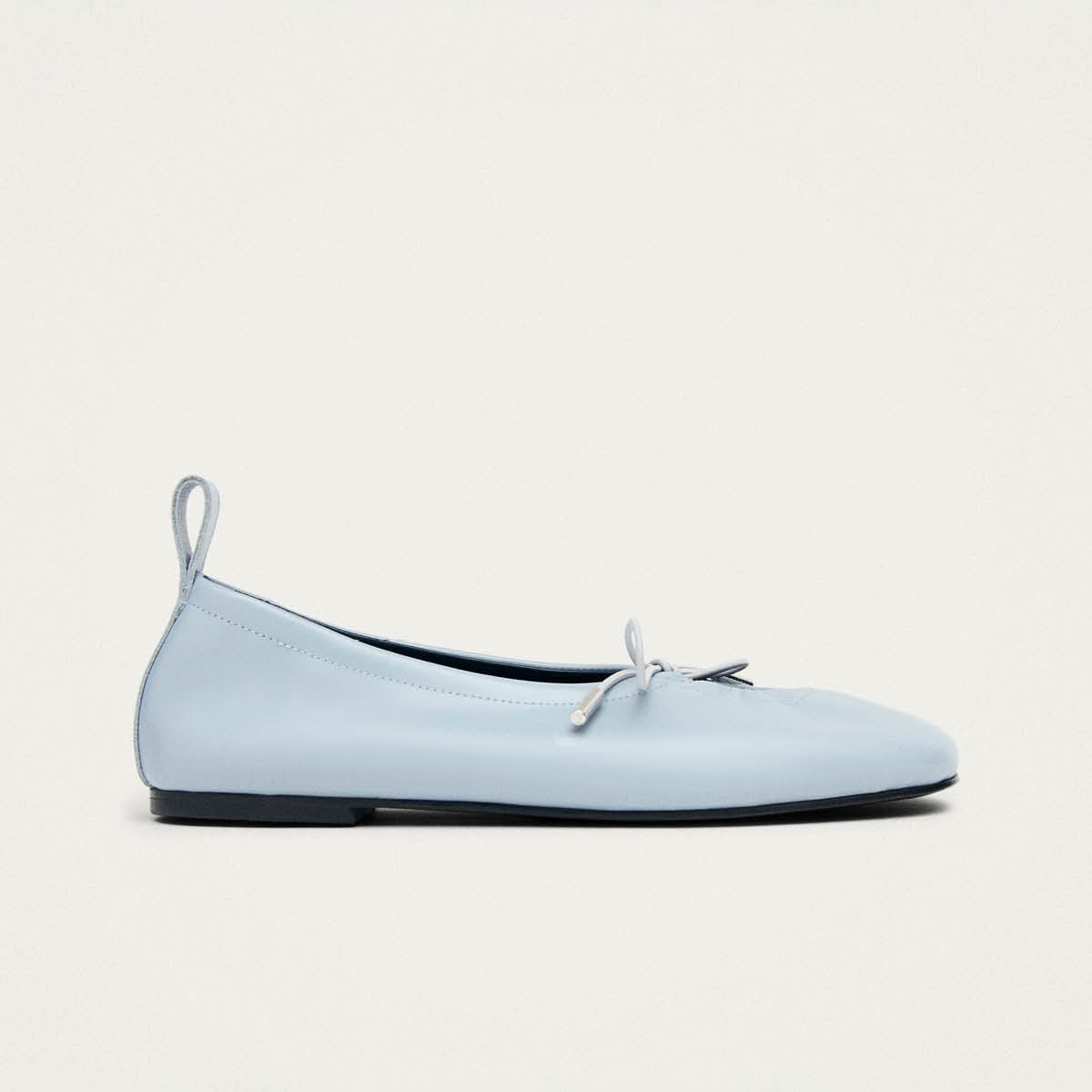 Rosalind Blue Leather Ballet Flats - Image 3