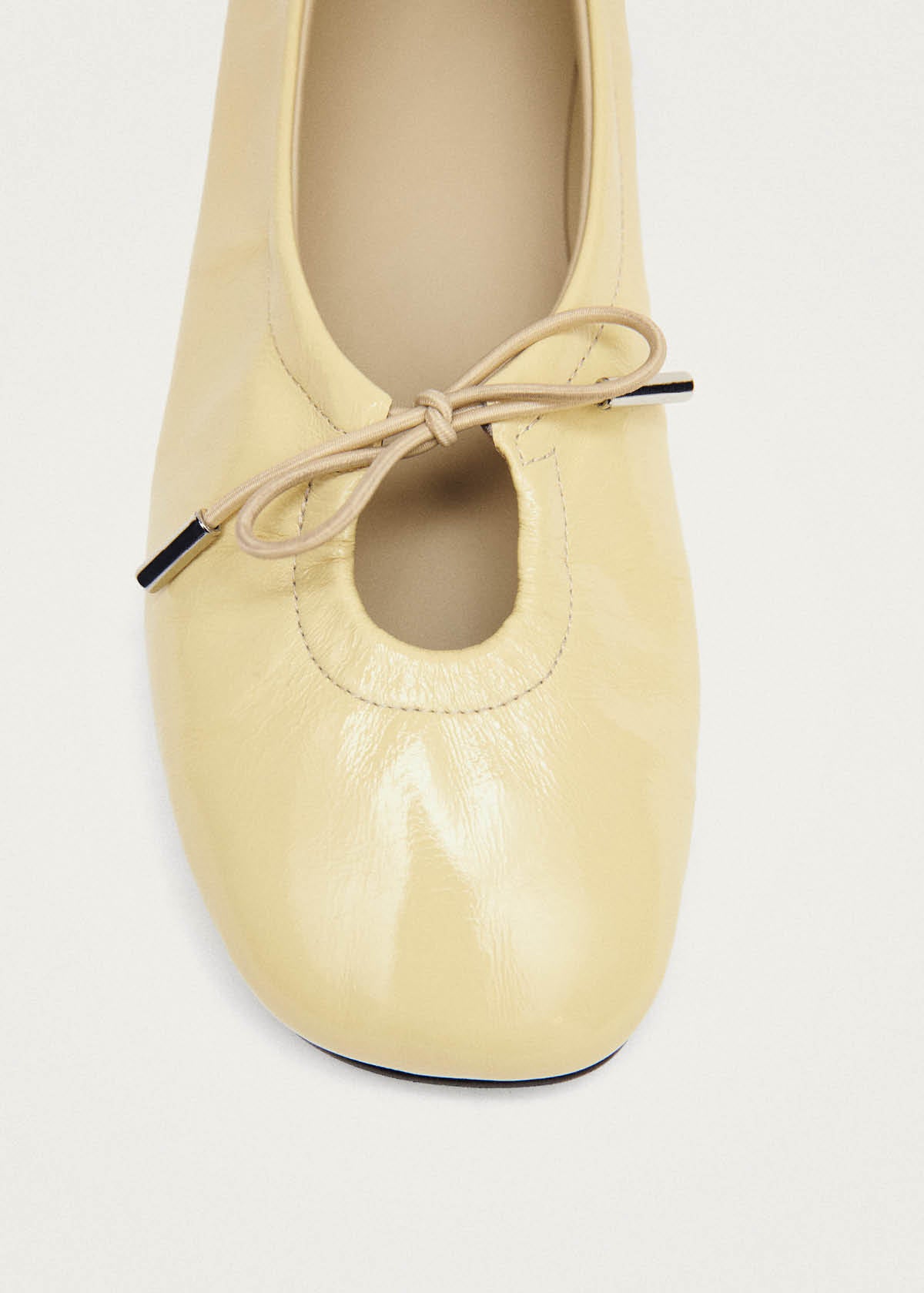 Rosalind Patent Vanilla Leather Ballet Flats - Image 7