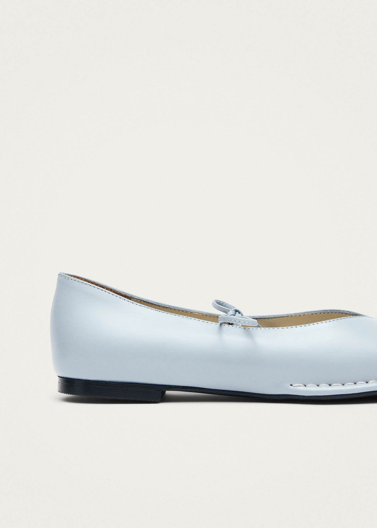 Sway Blue Leather Ballet Flats - Image 8