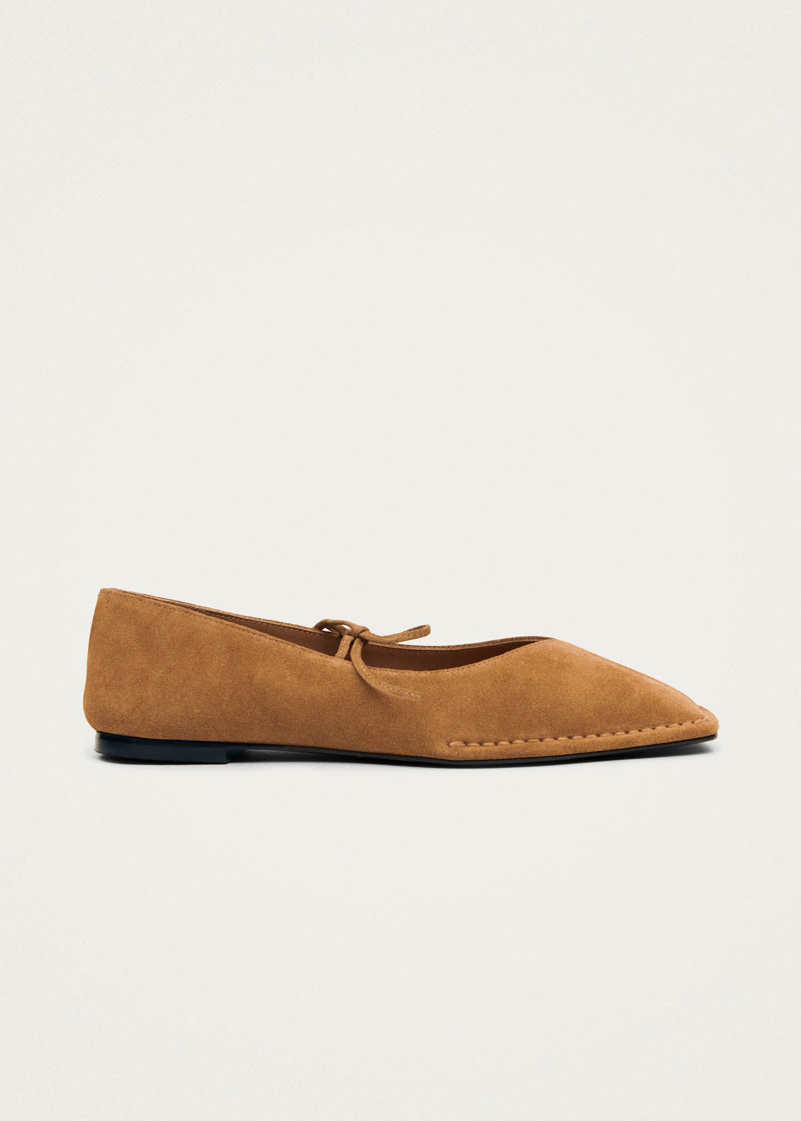 Sway Suede Tan Leather Ballet Flats - Image 4