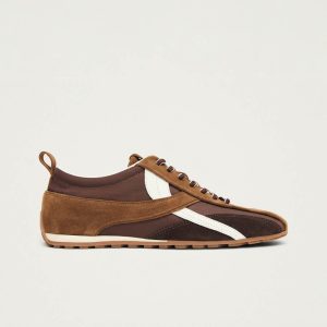 Tb.304 Nylon Biscuit Brown Leather Sneakers