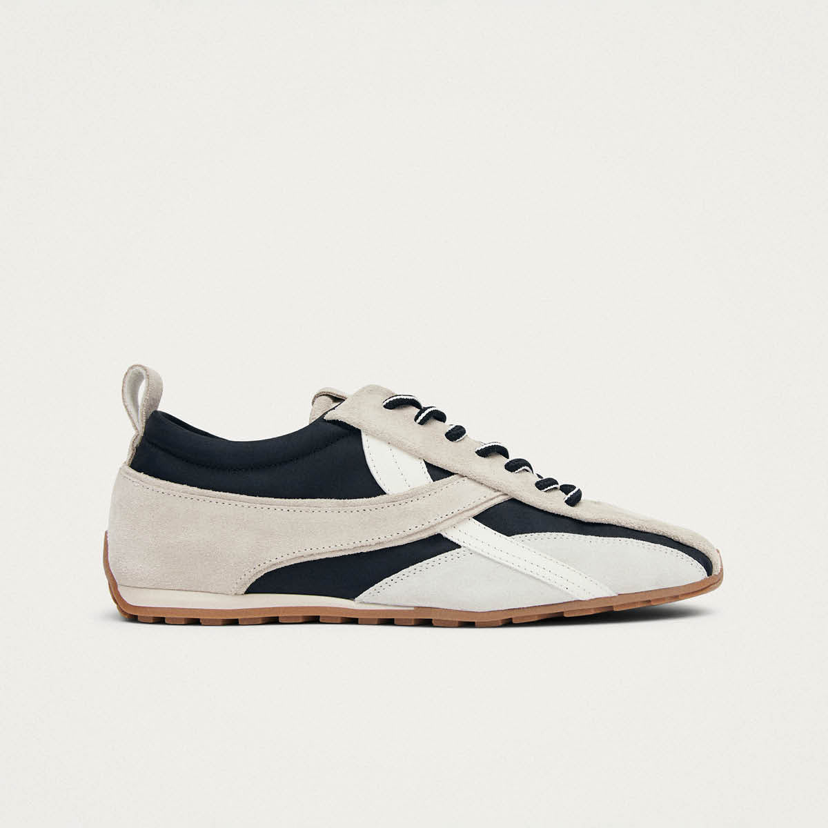 Tb.304 Nylon Black & Cream Leather Sneakers - Image 3
