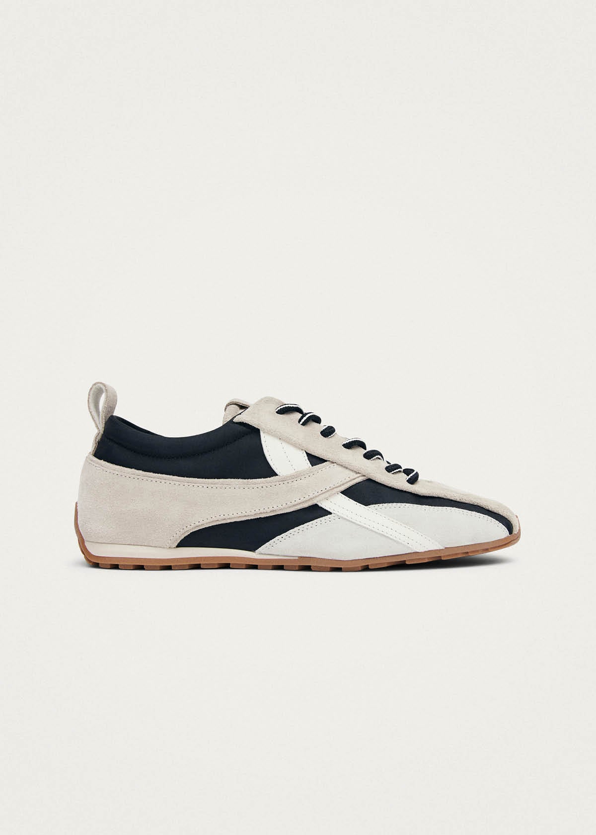 Tb.304 Nylon Black & Cream Leather Sneakers