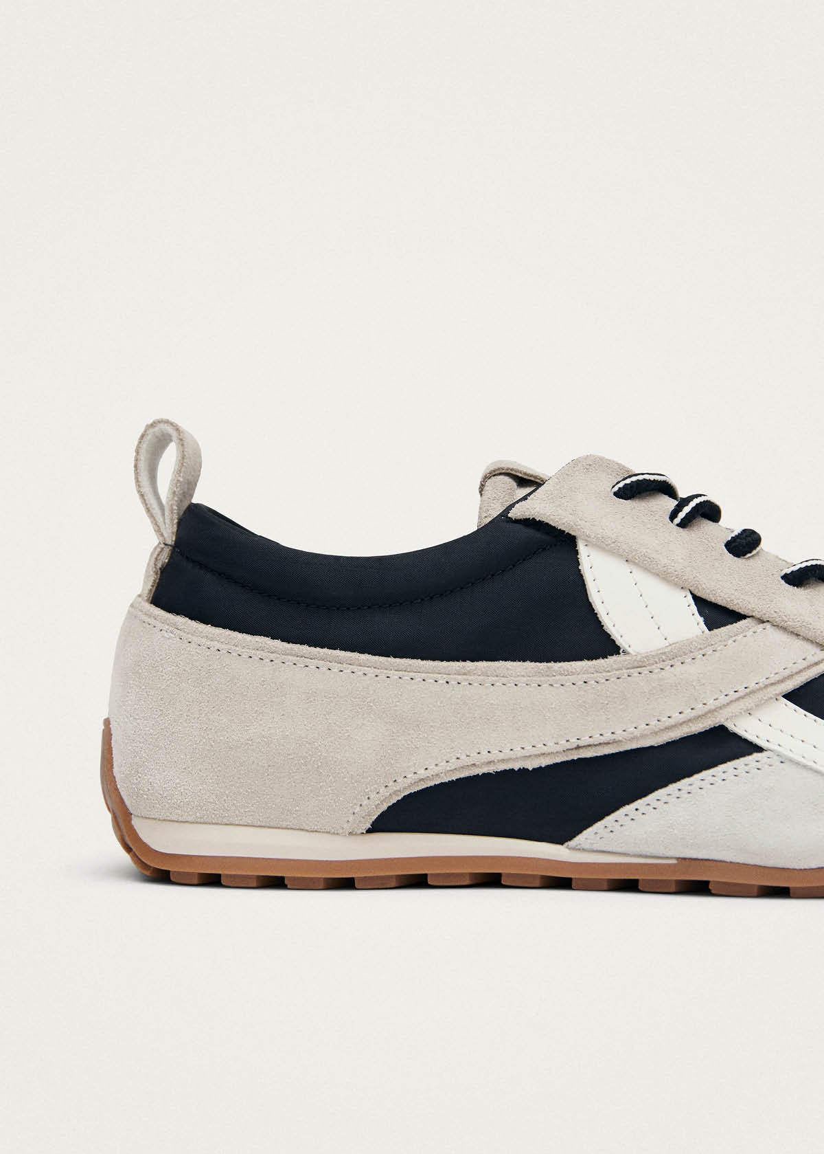 Tb.304 Nylon Black & Cream Leather Sneakers - Image 8