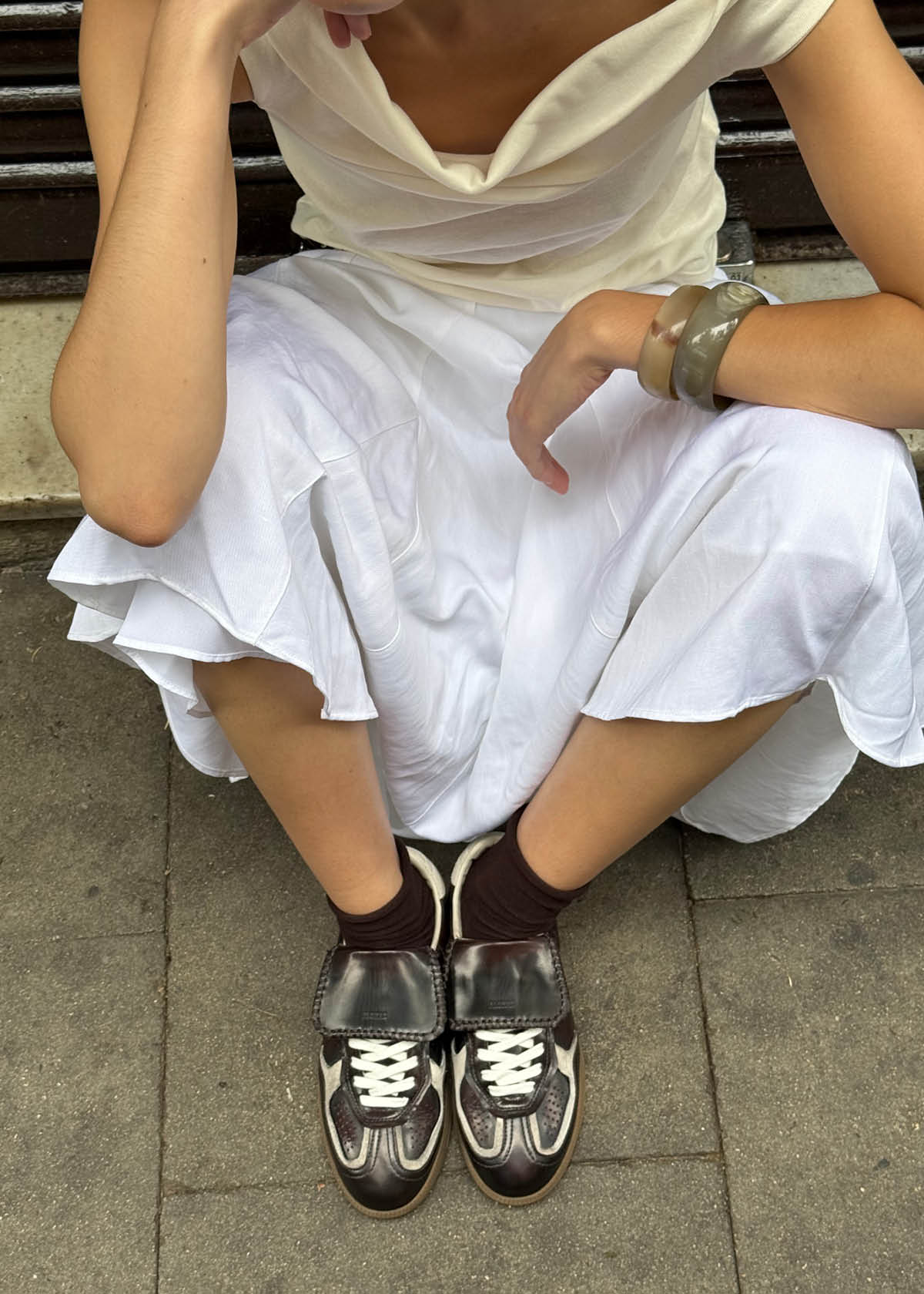 Tb.490 Club Brushed Dark Chocolate Leather Sneakers - Image 2