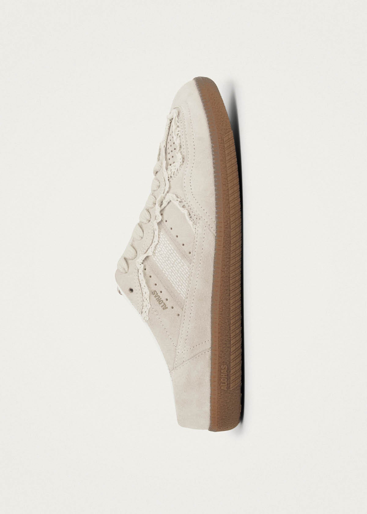 Tb.490 Mule Crochet Cream Leather Sneakers - Image 4