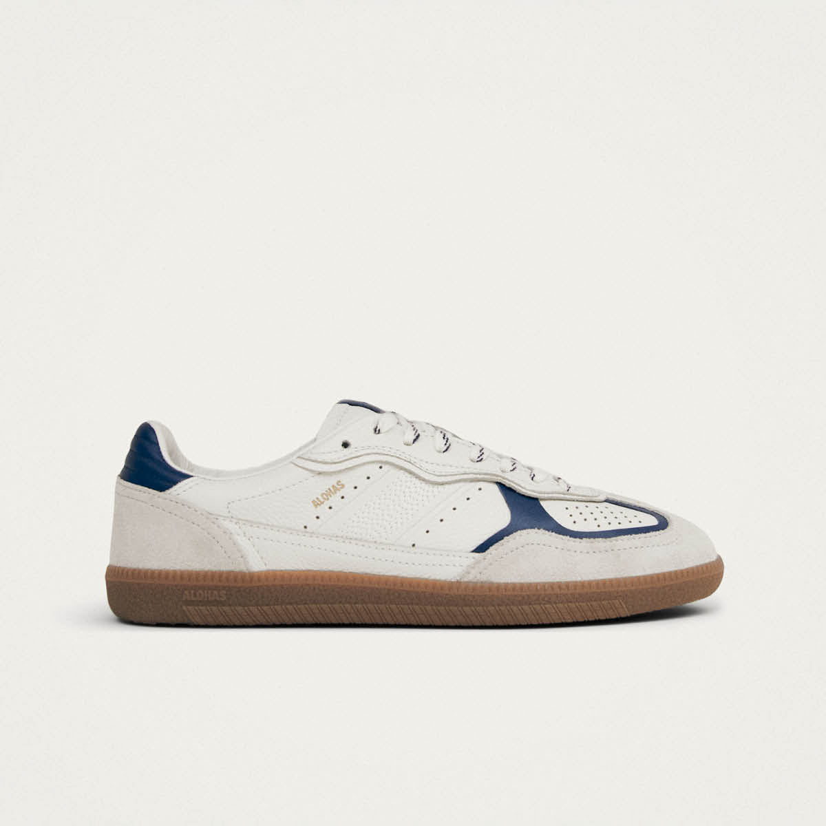 Tb.490 Rife Grain White Navy Leather Sneakers - Image 3