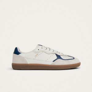 Tb.490 Rife Grain White Navy Leather Sneakers