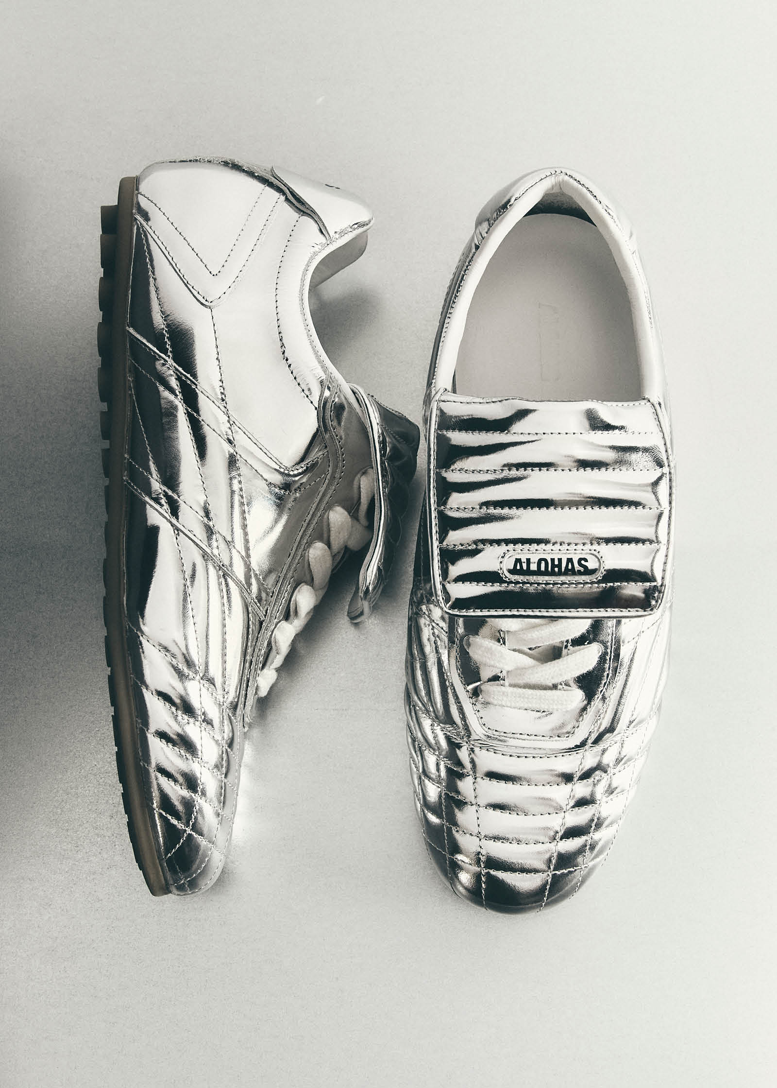 Tb.99 Silver Leather Sneakers - Image 4